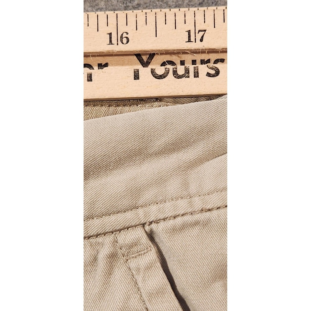 AllSaints Shorts Mens 32 Beige Chino Button Fly Flat‎ Front Summer Casual - Picture 4 of 10